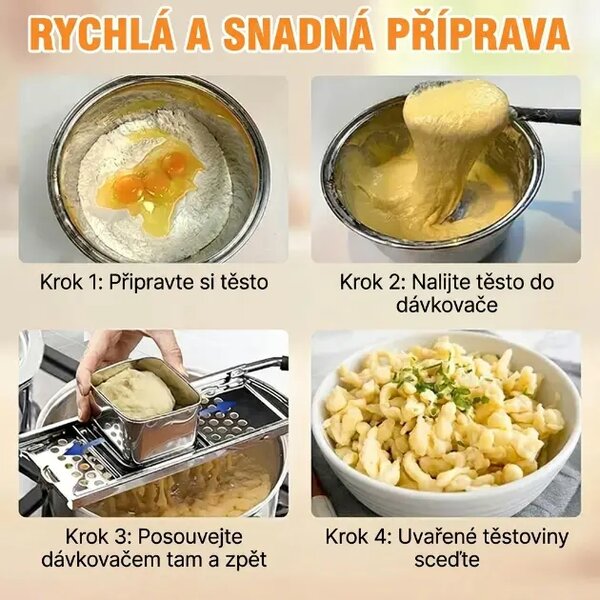 Spaetzlepro™ Nerezový Lis Na špecle