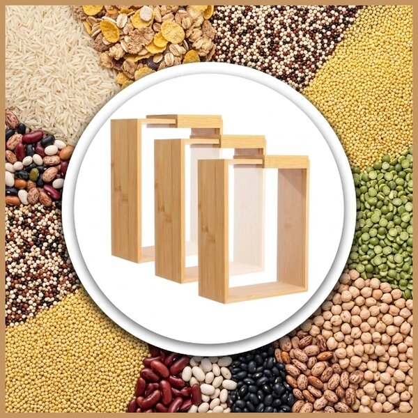 Cleargrain™ Dřevo-akrylová Dóza (3 Ks)