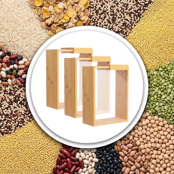 Cleargrain™ Dřevo-akrylová Dóza (3 Ks)