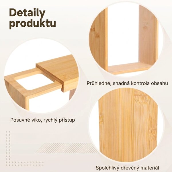 Cleargrain™ Dřevo-akrylová Dóza (3 Ks)