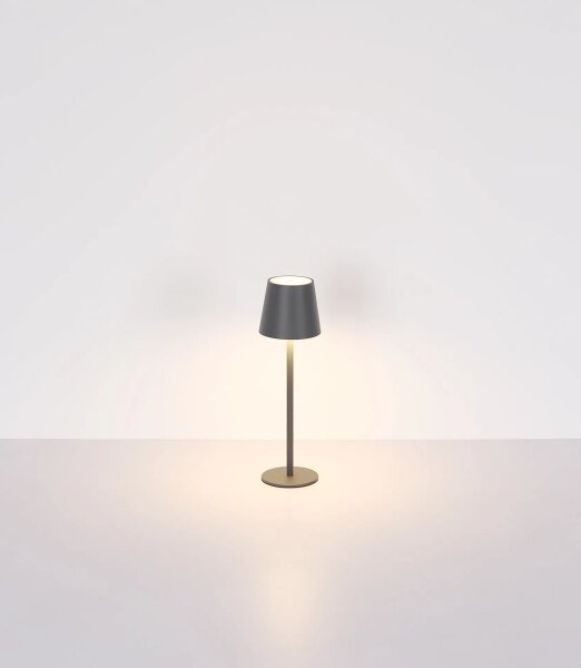 Globo 58488G-LED Stm dot nab ven stolní lampa VANNIE 3W/5V IP54 1800mAh šedá