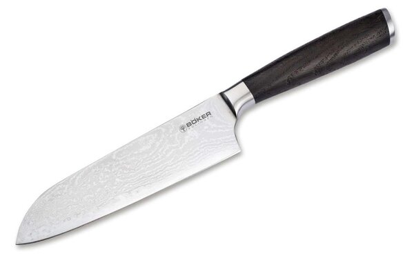 Böker - Damaškový kuchyňský nůž santoku DAMAST 16,5 cm dub