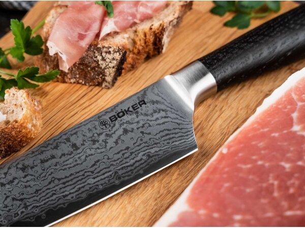 Böker - Damaškový kuchyňský nůž DAMAST 19,8 cm dub