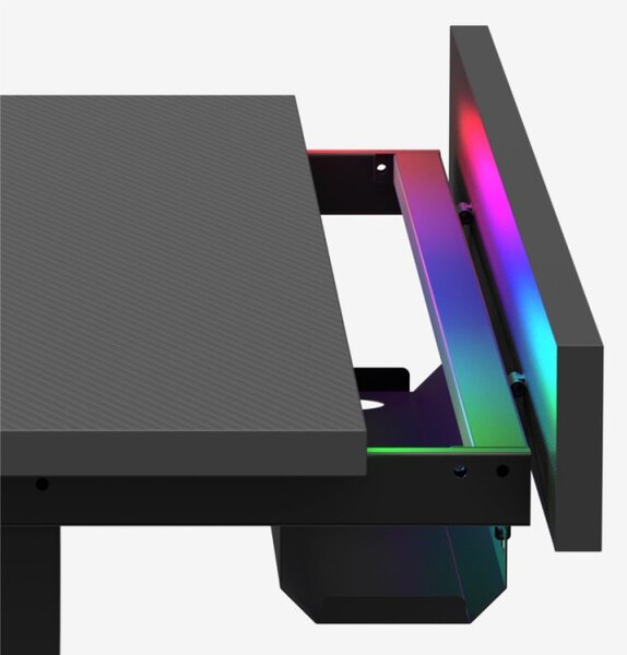 Elektrický výškově nastavitelný herní stůl Hero 8.7 RGB černý