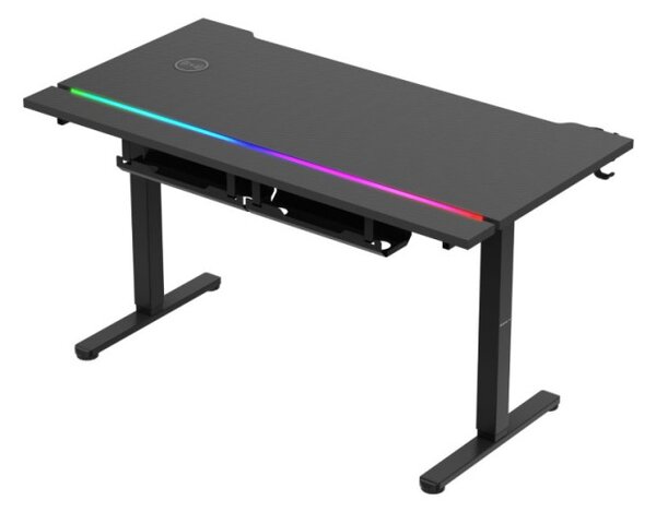 Elektrický výškově nastavitelný herní stůl Hero 8.7 RGB černý