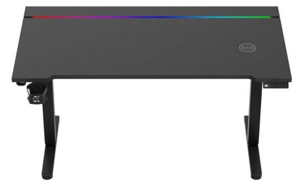 Elektrický výškově nastavitelný herní stůl Hero 8.7 RGB černý
