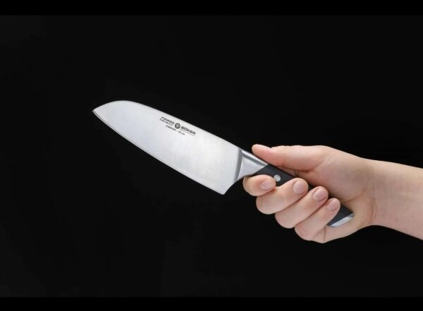 Böker - Kuchyňský nůž santoku FORGE 16 cm černá