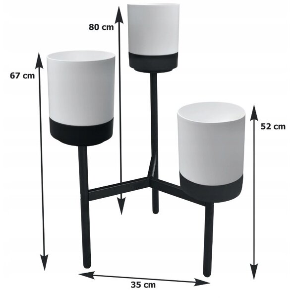 PROSPERPLAST Stojan na květiny BLOOMIE STAND bílý 54x49x80,5cm