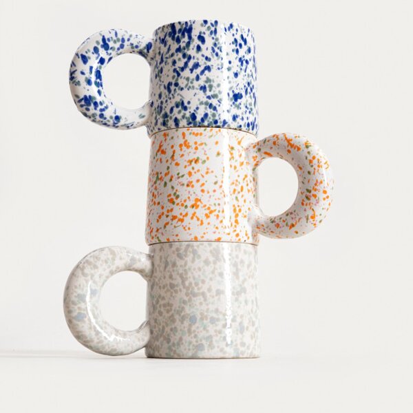 Hrnek MORNE bílý / oranžový 772580 300 ml