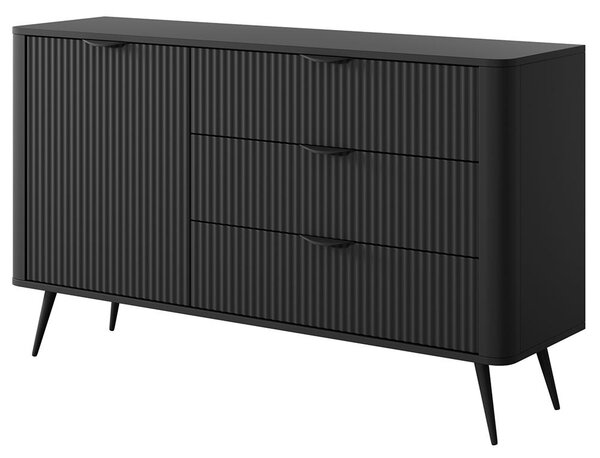 LANTE č | komoda D 138 D3S | 138,2 cm | černá
