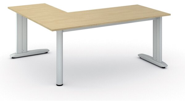 Rohový kancelářský stůl PRIMO FLEXIBLE, 180x160 cm, bříza