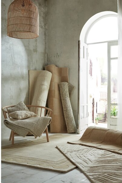 Béžový vlněný koberec 170x120 cm Rue - Flair Rugs