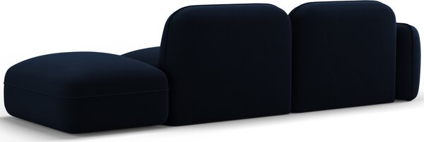 -25 % Dny MOMENTI– Cosmopolitan Design Královsky modrá sametová trojmístná pohovka Sydney 295 cm, pravá