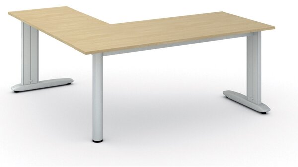 Rohový kancelářský stůl PRIMO FLEXIBLE, 180x180 cm, bříza