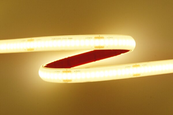 IP68 vodotěsný LED pásek 10W COB, 24V, 8mm, 320LED/m, IP68 Barva světla: Neutrální bílá, 4000K