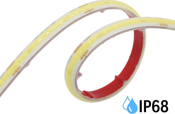 IP68 vodotěsný LED pásek 10W COB, 24V, 8mm, 320LED/m, IP68 Barva světla: Neutrální bílá, 4000K