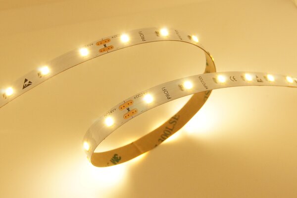 Jednobarevný LED pásek 5W, 60LED, CRI>80, 8mm, 2OZ, 300LSE, 24VDC, 3 roky záruka Barva světla: Teplá bílá, 3000K