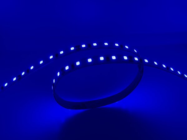 LED pásek 9,6W, 120LED, CRI>85, 8mm, 2OZ, 3M, 24VDC, IP20 Barva světla: Modrá