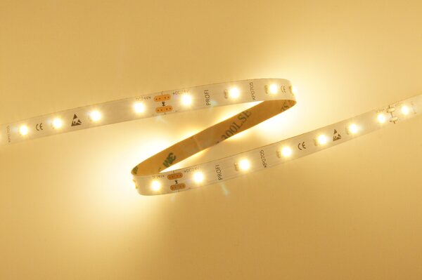 Jednobarevný LED pásek 5W, 60LED, CRI>80, 8mm, 2OZ, 300LSE, 24VDC, 3 roky záruka Barva světla: Teplá bílá, 3000K
