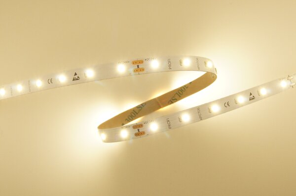 Jednobarevný LED pásek 5W, 60LED, CRI>80, 8mm, 2OZ, 300LSE, 24VDC, 3 roky záruka Barva světla: Teplá bílá, 3000K