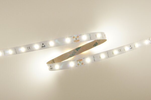 Jednobarevný LED pásek 5W, 60LED, CRI>80, 8mm, 2OZ, 300LSE, 24VDC, 3 roky záruka Barva světla: Teplá bílá, 3000K