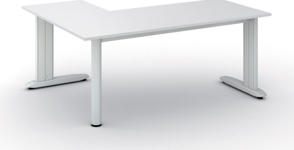 Rohový kancelářský stůl PRIMO FLEXIBLE, 180x140 cm, bílá