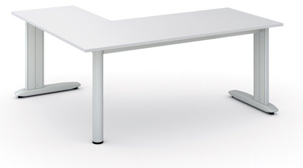 Rohový kancelářský stůl PRIMO FLEXIBLE, 180x160 cm, bílá