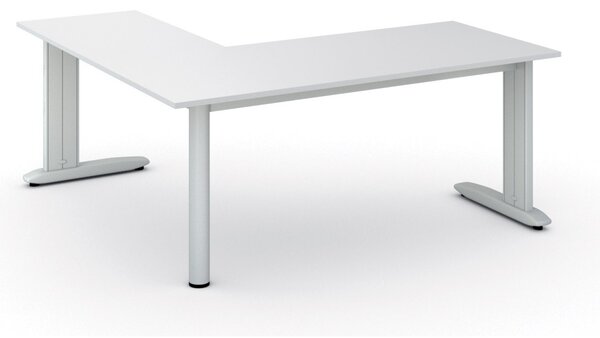 Rohový kancelářský stůl PRIMO FLEXIBLE, 180x180 cm, bílá