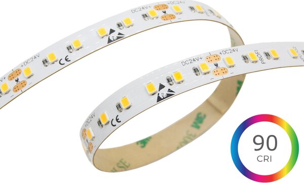 Jednobarevný LED pásek 10W, 120LED, CRI>80, 10mm, 2OZ, 300LSE, 24VDC, 3 roky záruka Barva světla: Teplá bílá, 3000K