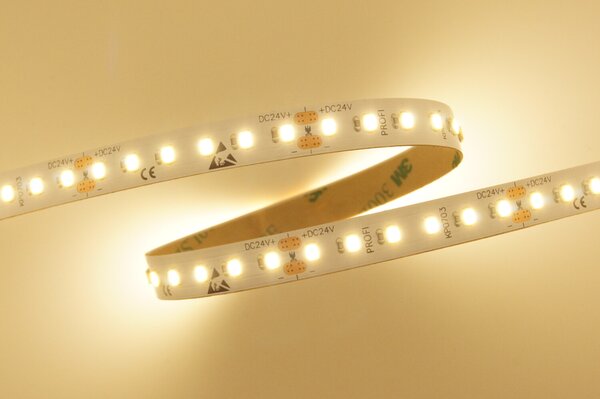 Jednobarevný LED pásek 10W, 120LED, CRI>80, 10mm, 2OZ, 300LSE, 24VDC, 3 roky záruka Barva světla: Teplá bílá, 3000K