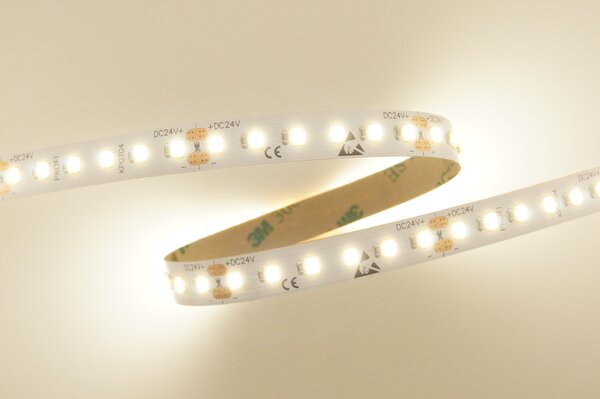 Jednobarevný LED pásek 10W, 120LED, CRI>80, 10mm, 2OZ, 300LSE, 24VDC, 3 roky záruka Barva světla: Teplá bílá, 3000K