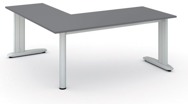 Rohový kancelářský stůl PRIMO FLEXIBLE, 180x180 cm, grafit