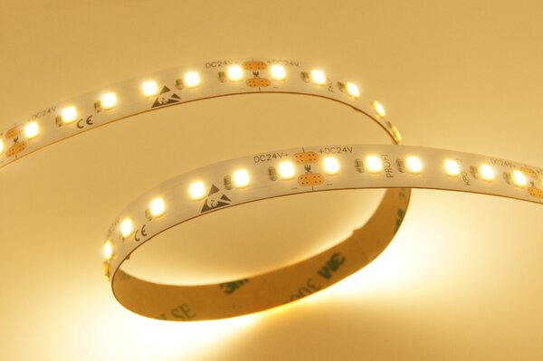 Jednobarevný LED pásek 10W, 120LED, CRI>80, 10mm, 2OZ, 300LSE, 24VDC, 3 roky záruka Barva světla: Teplá bílá, 3000K