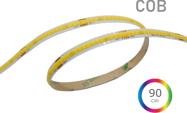 LED pásek COB 10W, 320LED, CRI>90, 8mm, 2OZ, 3M, 24VDC, IP20 Barva světla: Modrá