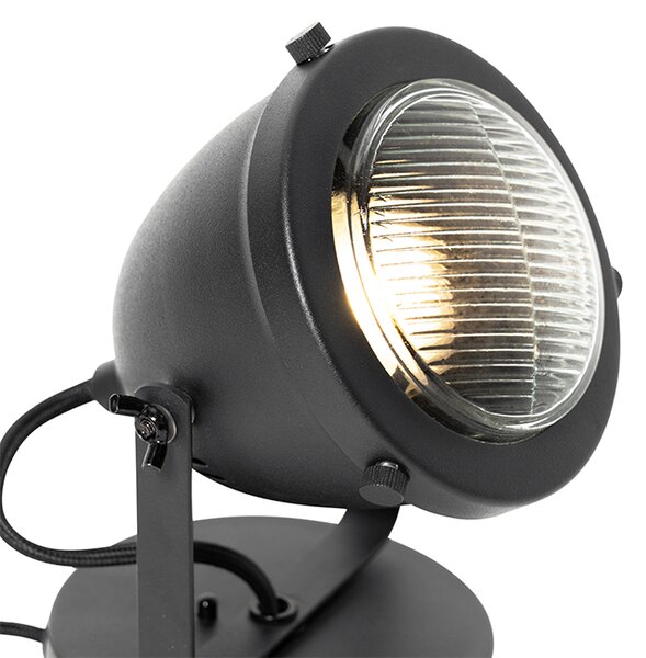 Průmyslová stolní lampa černá 18 cm - Emado