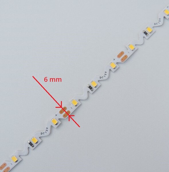 LED pásek OHEBNÝ 6mm 6W/m, PROFI, 12V, IP20, 60LED/m, SMD2835 Barva světla: Teplá bílá, 2700K