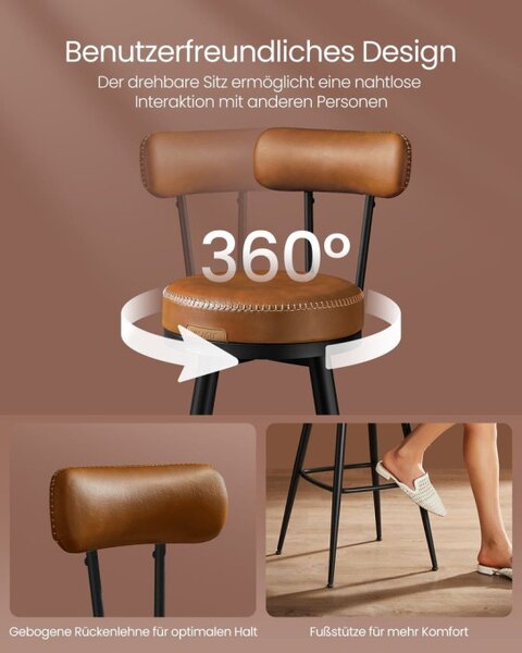 Set dvou barových židlí EKHO LBC889K01