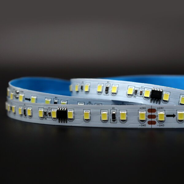 Digitální LED pásek jednobarevný, 14W/m, 24VDC, 12,5cm modul, 10mm, IP20 Barva světla: Modrá