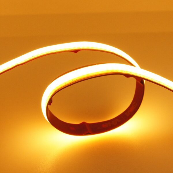 10W FREECUT COB LED pásek, 8mm, 24VDC, 528LED/m, Ra>90, IP20, 7let záruka Barva světla: Amber, 1800K