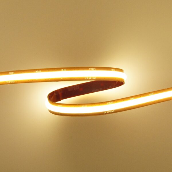 5W FREECUT COB LED pásek, 8mm, 24VDC, 528LED/m, Ra>90, IP20, 5let záruka Barva světla: Teplá bílá, 2700K