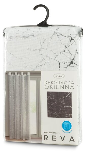 ZÁCLONA NA KROUŽCÍCH REVA 140X250 CM VZOROVANÁ