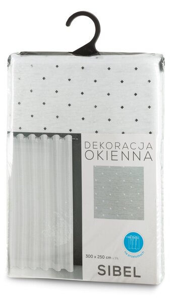 ZÁCLONA NA KROUŽCÍCH SIBEL 300 CM X 250 CM CM BÍLÁ