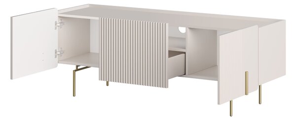 TV stolek Malmi 150 cm - kašmírová / zlaté nožky