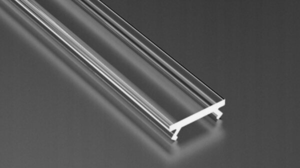 Stínidlo pro LED profil typu X, průhledné, 2m, průhledný kryt Lumines