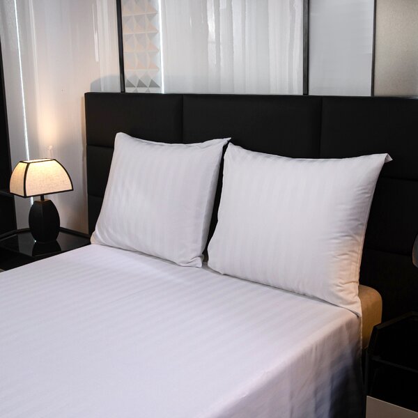 Hotelové povlečení z mikrovlákna JASMINE bílé - proužek 2 cm Rozměr povlečení: 70 x 90 cm | 140 x 200 cm