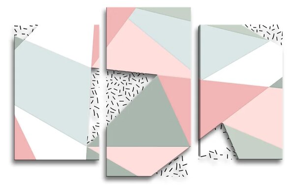 Sablio Obraz - 3-dílný Obrazce v něžných barvách - 75x50 cm