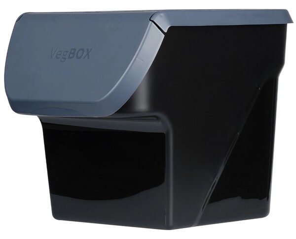 VILDE Úložný box na brambory a cibuli s větráním, VEGBOX šedý (14l - 10kg brambor)