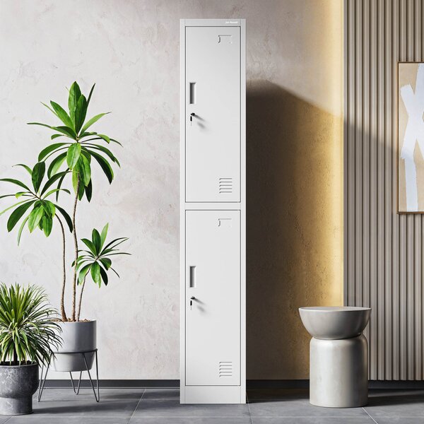 Šatní skříň pro zaměstnance šedá, 316,5x1850x450 mm: IGOR 1 Plus
