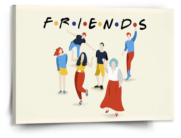 Sablio Obraz Seriál přátelé FRIENDS Postavy - 150x110 cm