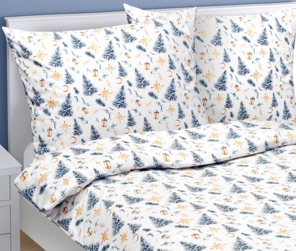 Bellatex Povlečení bavlněné Vánoce 140x200, 70x90 cm Stromek vánoční